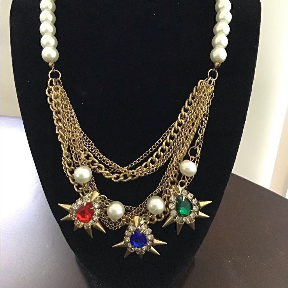 New bib statement necklace handmade